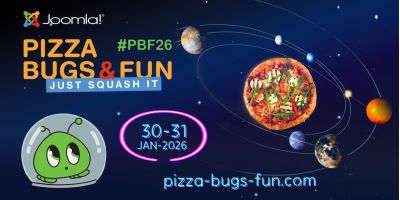 Pizza, Bugs and Fun mit und für Joomla