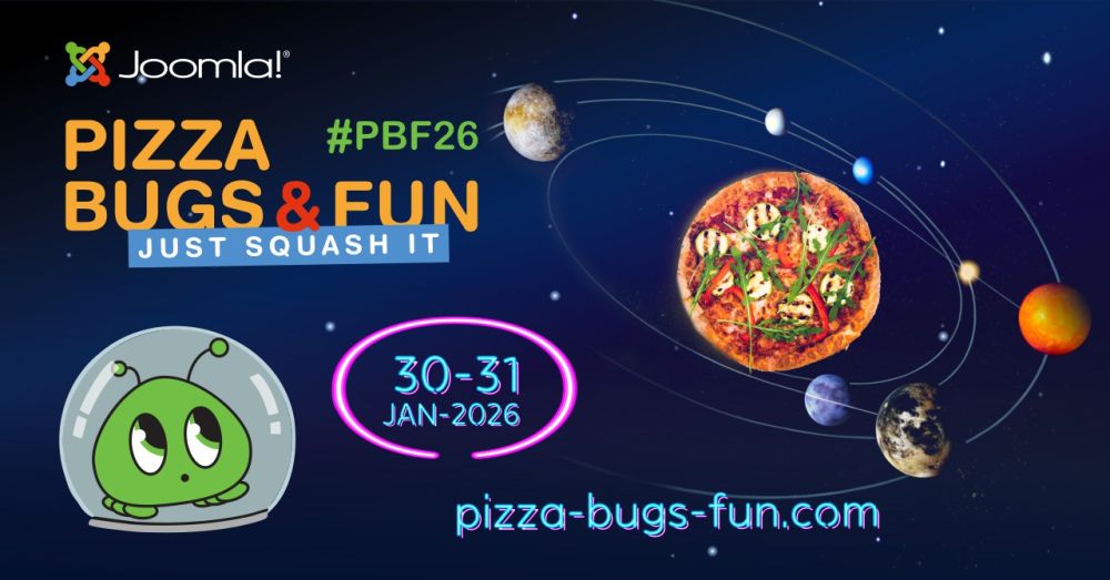 Pizza, Bugs and Fun mit und für Joomla