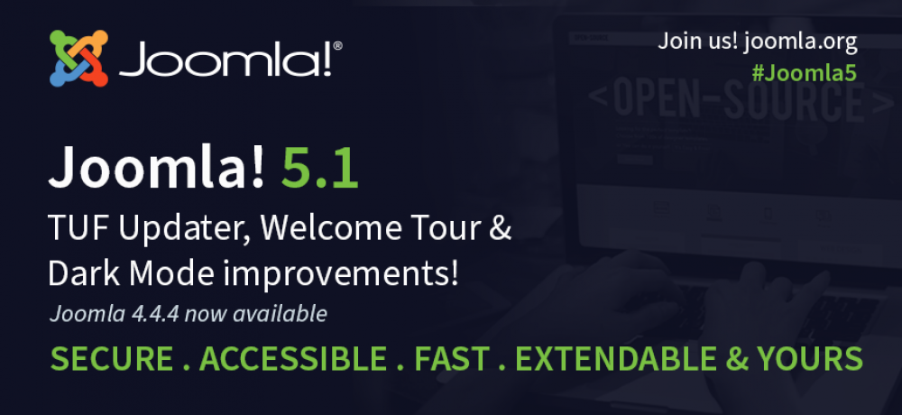 Joomla 5.1 Introbild mit Neuerungen